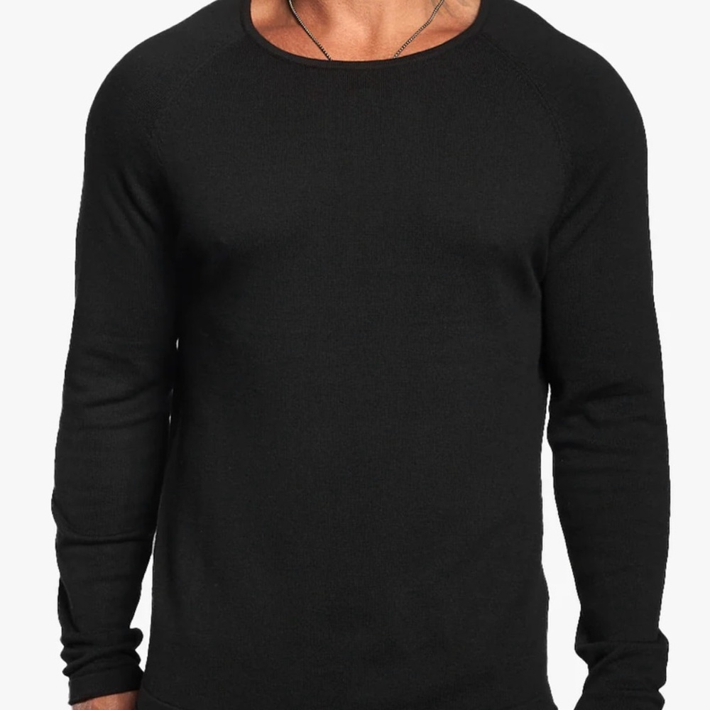 Weston Jon Boucher Lightweight Slim Fit Sweater in Black (Size L)